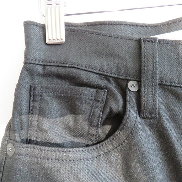 SIMON MILLER X PARAMOUNT GREASE 'Greasy' Black Coated Skinny Jeans - Size 25 - Picture 5 of 15